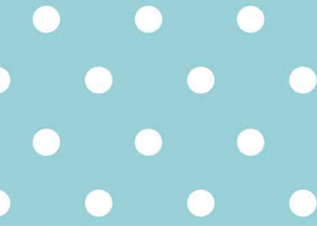 Tecido Tricoline Estampada 100 Algodao Poa Medio Branco Fundo Azul Tiffany Pandatex Tecidos