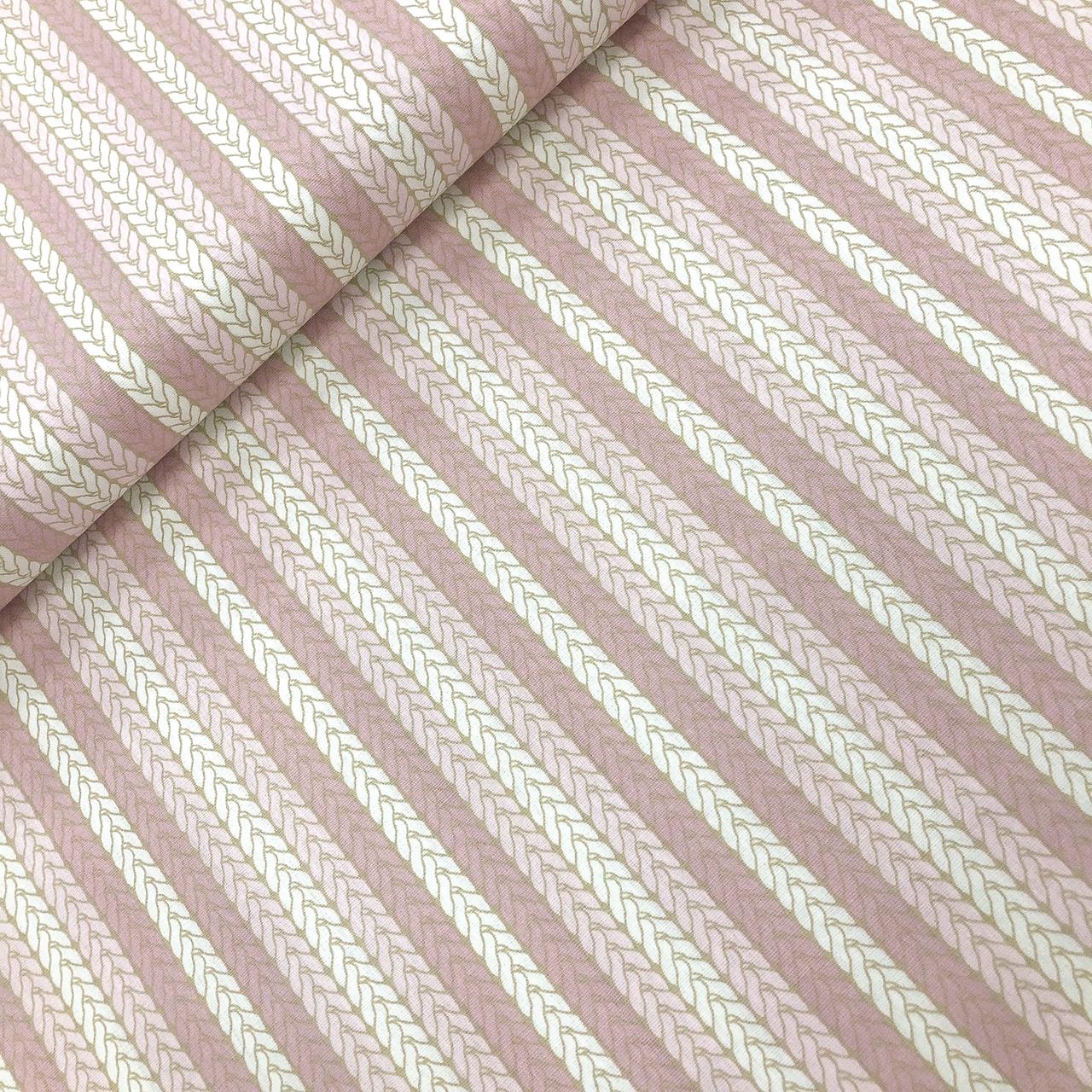 TECIDO TRICOLINE ESTAMPADO 100% ALGODÃO XADREZ ROSA PINK E BRANCO -  Pandatex Tecidos