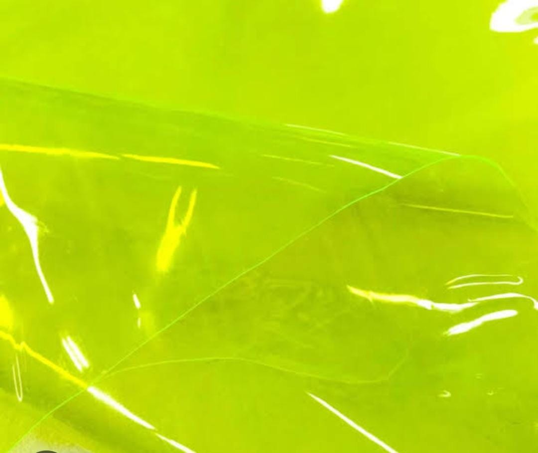 Plástico Cristal Verde Neon 0,20g 0,50CM X 1,40 de Largura
