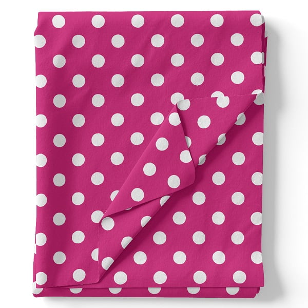 TECIDO TRICOLINE ESTAMPADO 100% ALGODÃO POA GRANDE BRANCO FD PINK 