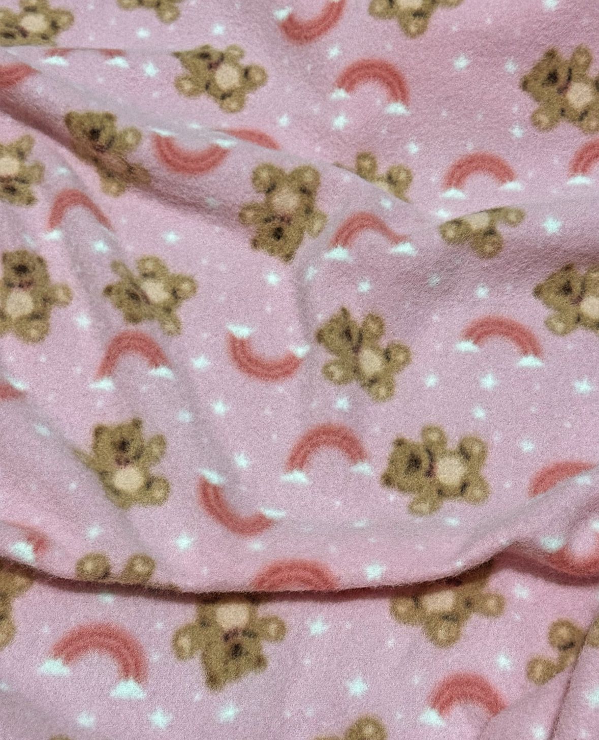 TECIDO SOFT ESTAMPADO 100% POLIÉSTER URSO FD ROSA 