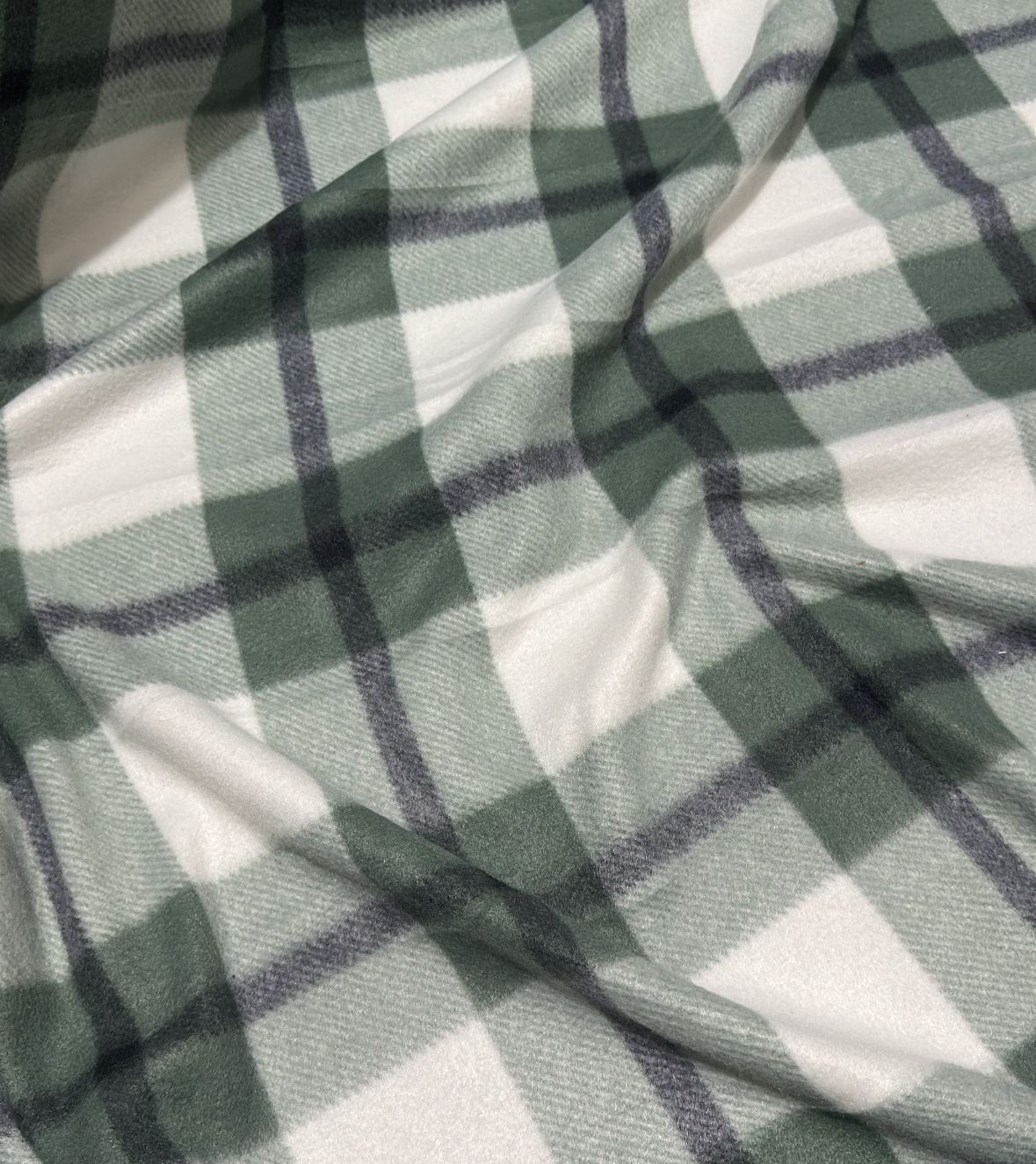 TECIDO SOFT ESTAMPADO 100% POLIÉSTER XADREZ VERDE 