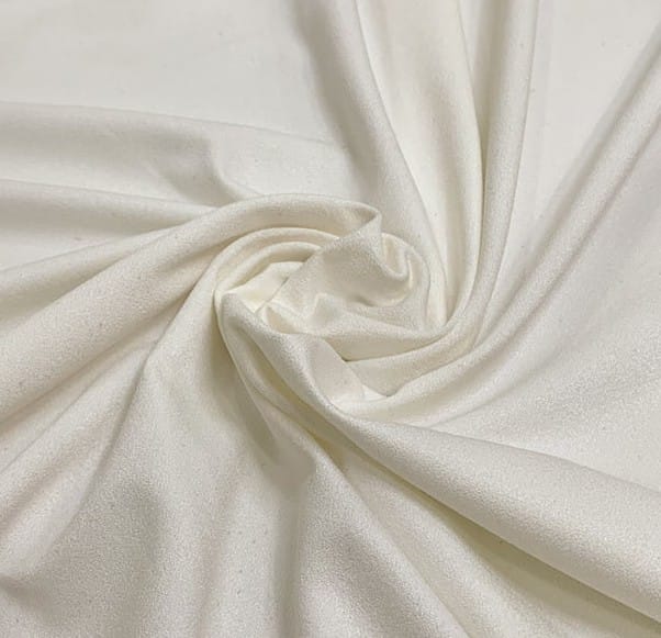 TECIDO SUEDE VELUDO 100% POLIÉSTER OFF WHITE