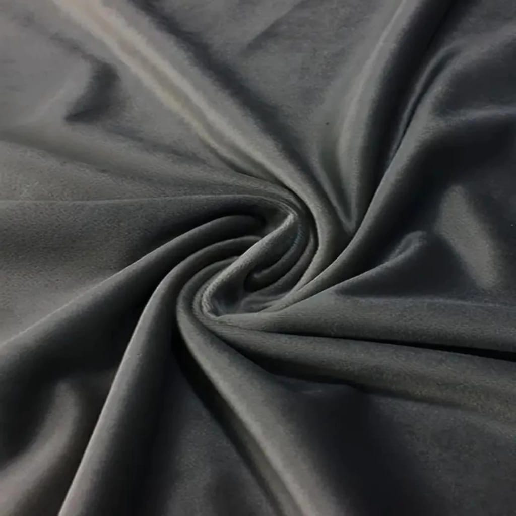TECIDO SUEDE VELUDO 100% POLIÉSTER CINZA GRAFITE