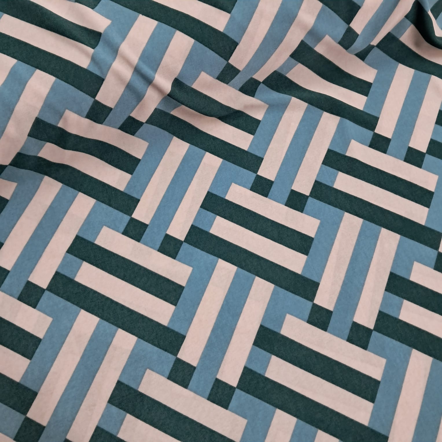 TECIDO LIGANETE 96% POLIÉSTER 4% ELASTANO- ESTAMPA VERDE ESCURO E VERDE CLARO