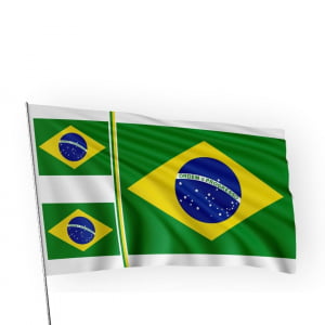 Bandeira do Brasil 3 cortes com tamanhos diferentes 