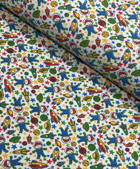 TECIDO FLANELA SÃO JOANENSE INFANTIL 100% ALGODÃO ASTRONAUTA TECIDO FLANELA SÃO JOANENSE INFANTIL 100% ALGODÃO ASTRONAUTA