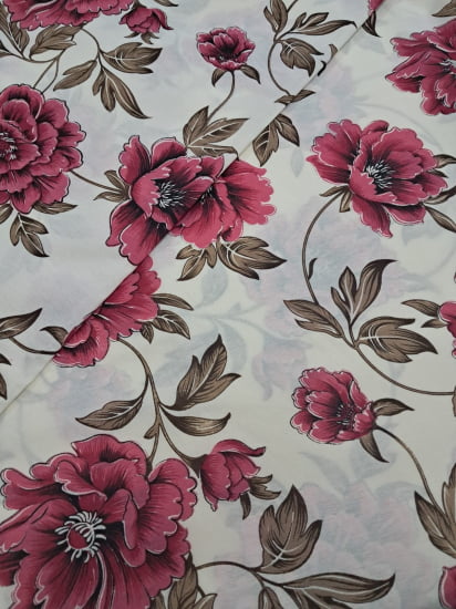 TECIDO PERCAL MISTO FLORAL  180 FIOS 63% ALGODÃO E 37% POLIÉSTER