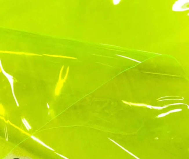 Plástico Cristal Verde Neon 0,20g 0,50CM X 1,40 de Largura