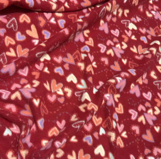 TECIDO SOFT ESTAMPADO 100% POLIÉSTER CORAÇÃO