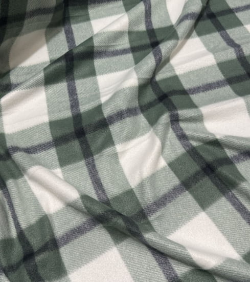 TECIDO SOFT ESTAMPADO 100% POLIÉSTER XADREZ VERDE 