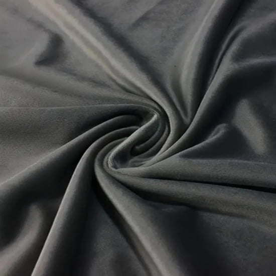 TECIDO SUEDE VELUDO 100% POLIÉSTER CINZA GRAFITE