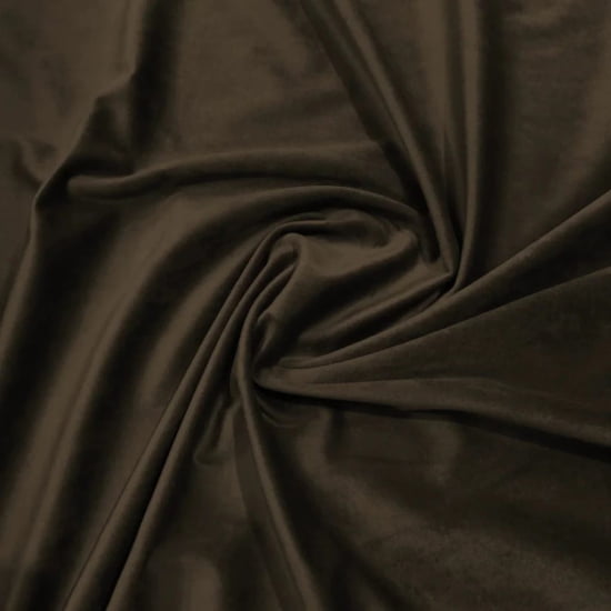 TECIDO SUEDE VELUDO 100% POLIÉSTER MARROM ESCURO