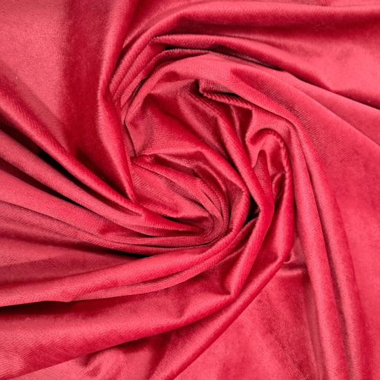 TECIDO SUEDE VELUDO 100% POLIÉSTER VERMELHO 