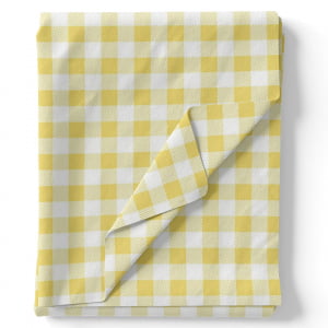 TECIDO TRICOLINE ESTAMPADO 100% ALGODÃO PERIPAN COLEÇÃO XADREZ GRANDE AMARELO 