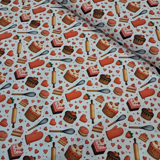 TECIDO TRICOLINE ESTAMPADO 100% ALGODÃO PERIPAN CONFEITARIA 