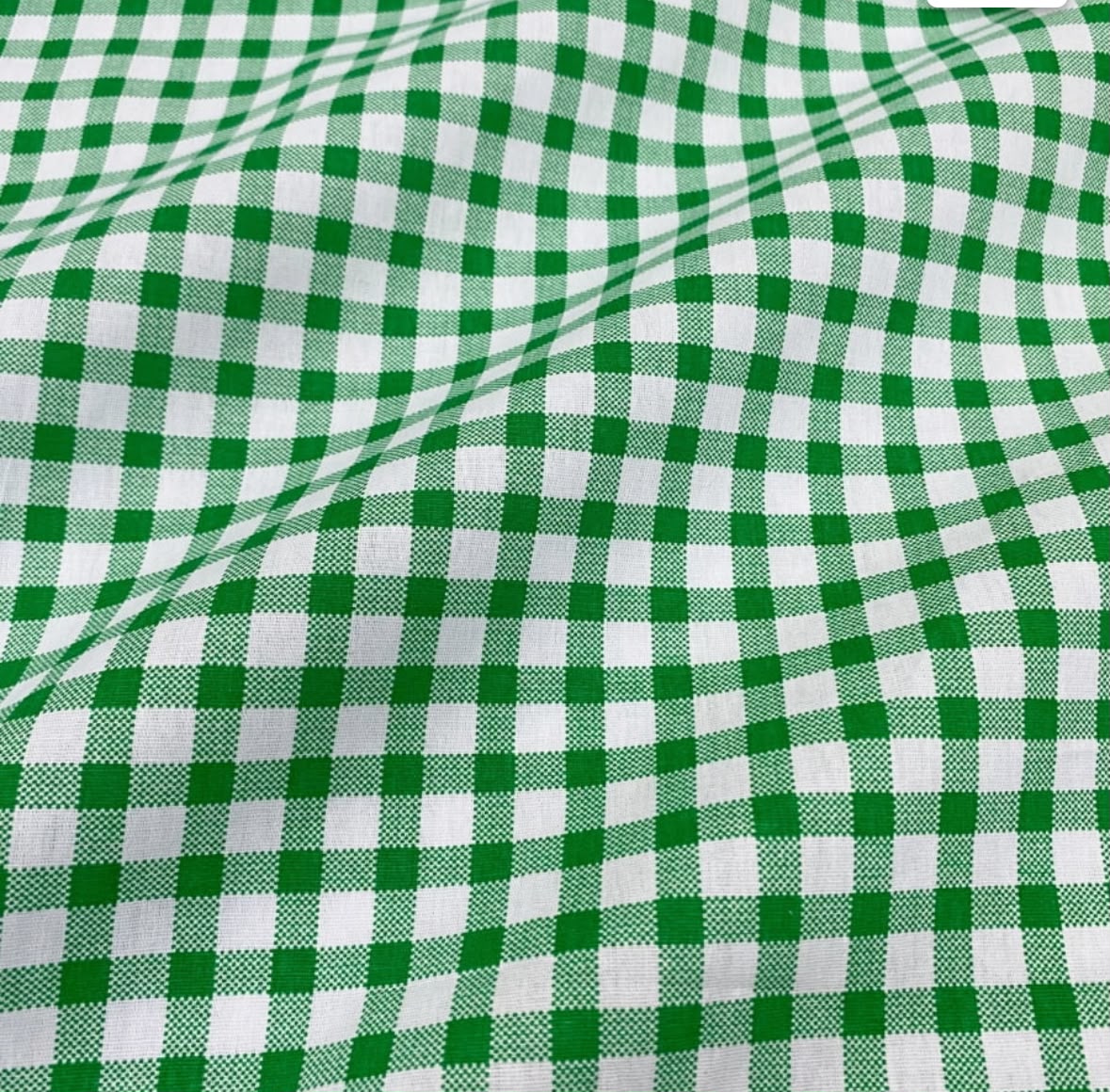 TECIDO TRICOLINE ESTAMPADO 100% ALGODÃO XADREZ VERDE BANDEIRA